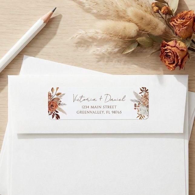 Terracotta Rust floral Boho Herbstduftnote (Von Creator hochgeladen)