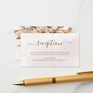 Terracotta Rust Floral Boho Hochzeit im Herbst Emp Begleitkarte