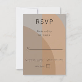 Terracotta Rustic Boho Arch Moderne Hochzeit RSVP Karte