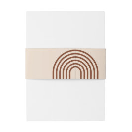 Terracotta Rustic Boho Moderne Hochzeit Einladungsbanderole