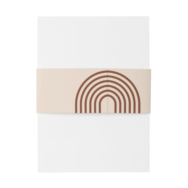Terracotta Rustic Boho Moderne Hochzeit Einladungsbanderole (Rückseitenbeispiel)