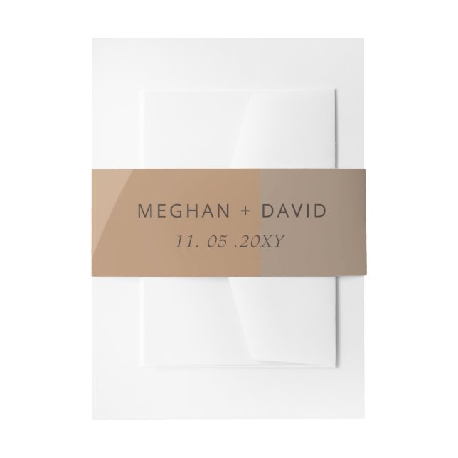 Terracotta Rustic Boho Moderne Hochzeit Einladungsbanderole (Vorderseite Beispiel)