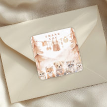 Terracotta Rustic Forest Baby Shower Thank You