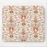 Terracotta Rustikale Bogen und Blüten Mousepad<br><div class="desc">Boho und rustikale Mousepad mit handgezeichneter Darstellung von Bögen und Blume in Terrakotta und Rosa.</div>