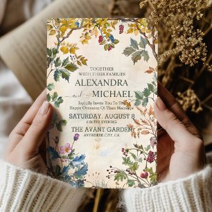 Terracotta Rustikale Hochgebirgslandschaft Wildblu Einladung