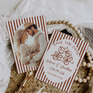 Terracotta Rustikale Hochzeit Save The Date