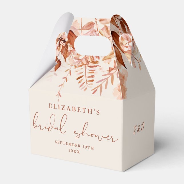Terracotta Rustikales Brautparty Geschenkschachtel (Vorderseite)