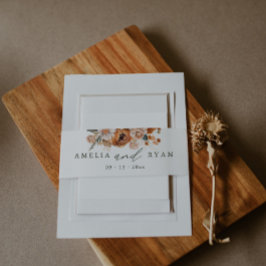 Terracotta Sage Boho Floral Einladungsbanderole