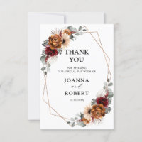 Terracotta Sage Burgund Bloral Geometric Wedding