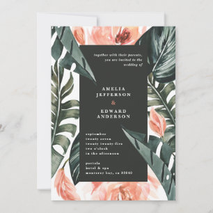 Terracotta Salbei tropisches Blattwerk Hochzeit