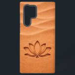 Terracotta Sand Lotus Flower Meditation Samsung Galaxy Hülle<br><div class="desc">Embrace serenity with this terracotta-toned sand texture case, featuring a crisp, geometric lotus flower impression. Designed for the wellness and meditation enthusiast, this high-contrast relief art brings a tactile, grounded feel to your everyday tech. Sized perfectly for modern flagship phones with a bottom-weighted layout to ensure the design remains clear...</div>
