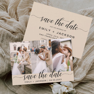 Terracotta Save the Date 3 Photo Elégant Moderne