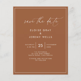 Terracotta Save the Date Postkarte