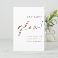 Terracotta Script Lass Liebe Glow Wedding Sign