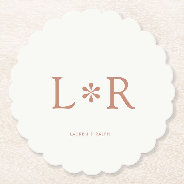 Terracotta | Simple Chic Couple Untersetzer (Vorderseite)