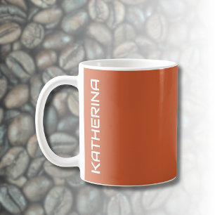 Terracotta Solid Color Klassisches Personalisier Kaffeetasse