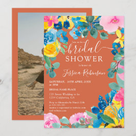 Terracotta Sommer Foto Einladung