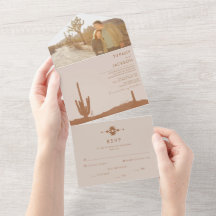 Terracotta Southwestern Cactus Foto Wedding