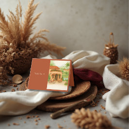 Terracotta Spanish Hacienda Zielkarte Dankeskarte