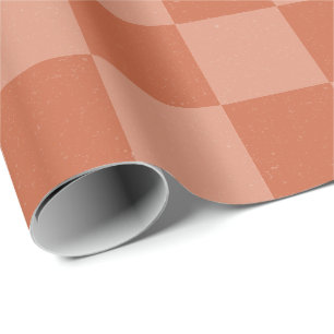 Terracotta Squares bedrückte alte Druckweise Geschenkpapier