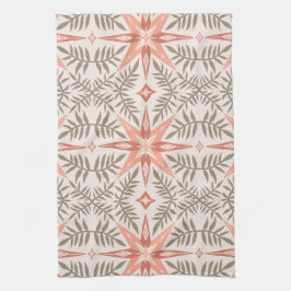 Terracotta Stars & Vines Boho Muster Geschirrtuch