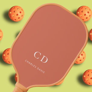 Terracotta stausty earth monogram initials name pickleball schläger