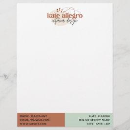 Terracotta Terrazzo Dreiecke Firmenlogo Briefbogen