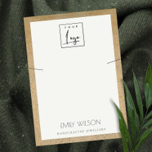 TERRACOTTA TEXTURE BORDER LOGO NECKLACE DISPLAY