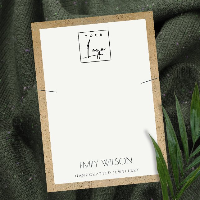 TERRACOTTA TEXTURE BORDER LOGO NECKLACE DISPLAY VISITENKARTE (Von Creator hochgeladen)