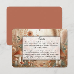 Terracotta Toadstool Magic Wedding Begleitkarte