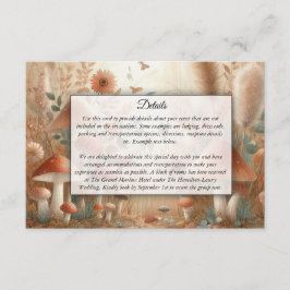 Terracotta Toadstool Magic Wedding Begleitkarte