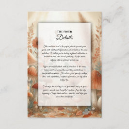 Terracotta Toadstool Magic Wedding Begleitkarte