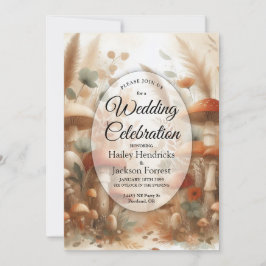 Terracotta Toadstool Magic Wedding Einladung