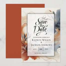 Terracotta Twilight und Navy Blogs Save the Date