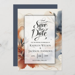 Terracotta Twilight und Navy Blogs Save the Date