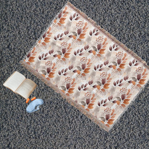 Terracotta- und Burgundy-Herbstlaube   Boho Autumn Decke