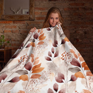 Terracotta- und Burgundy-Herbstlaube Boho Autumn Sherpadecke