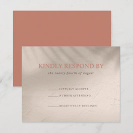 Terracotta und Sand Elemental RSVP Karte