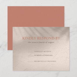 Terracotta und Sand Elemental RSVP Karte