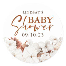 Terracotta und White Blume Boho Kinderdusche