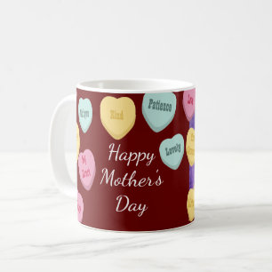 Terracotta und White Liebe Words Mütter Tag Latin Kaffeetasse