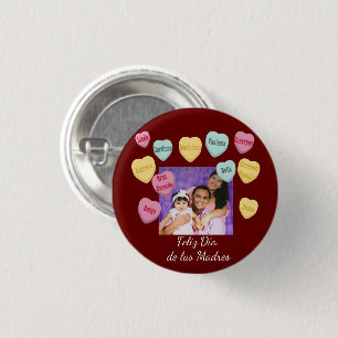 Terracotta und White Liebe Words Mütter Tag Latina Button