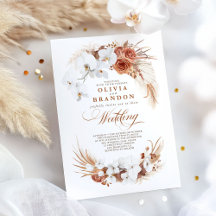 Terracotta und White Orchids Blume Boho Wedding