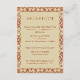 Terracotta Vintag Boho Wedding Begleitkarte