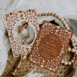 Terracotta Vintage Mexican Wedding Invitation Einladung