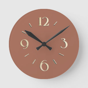 Terracotta Wall Clock Runde Wanduhr