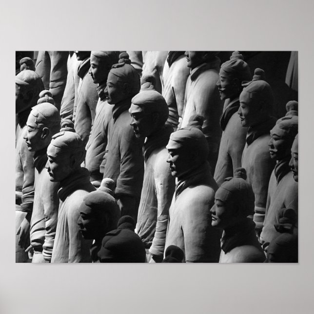 Terracotta Warriors Xian China Fotografie Foto Poster (Vorne)