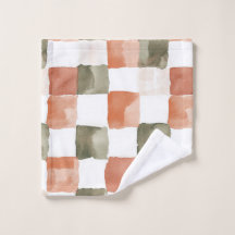 Terracotta Watercolor Plaid Gingham