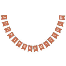 Terracotta Wedding Bride Groom Names Simple Brown