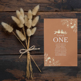 Terracotta Wedding Chart